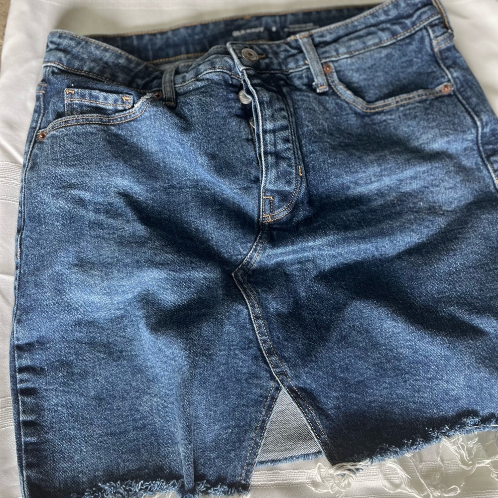 Old Navy Dark Blue Jean High Rise Skirt